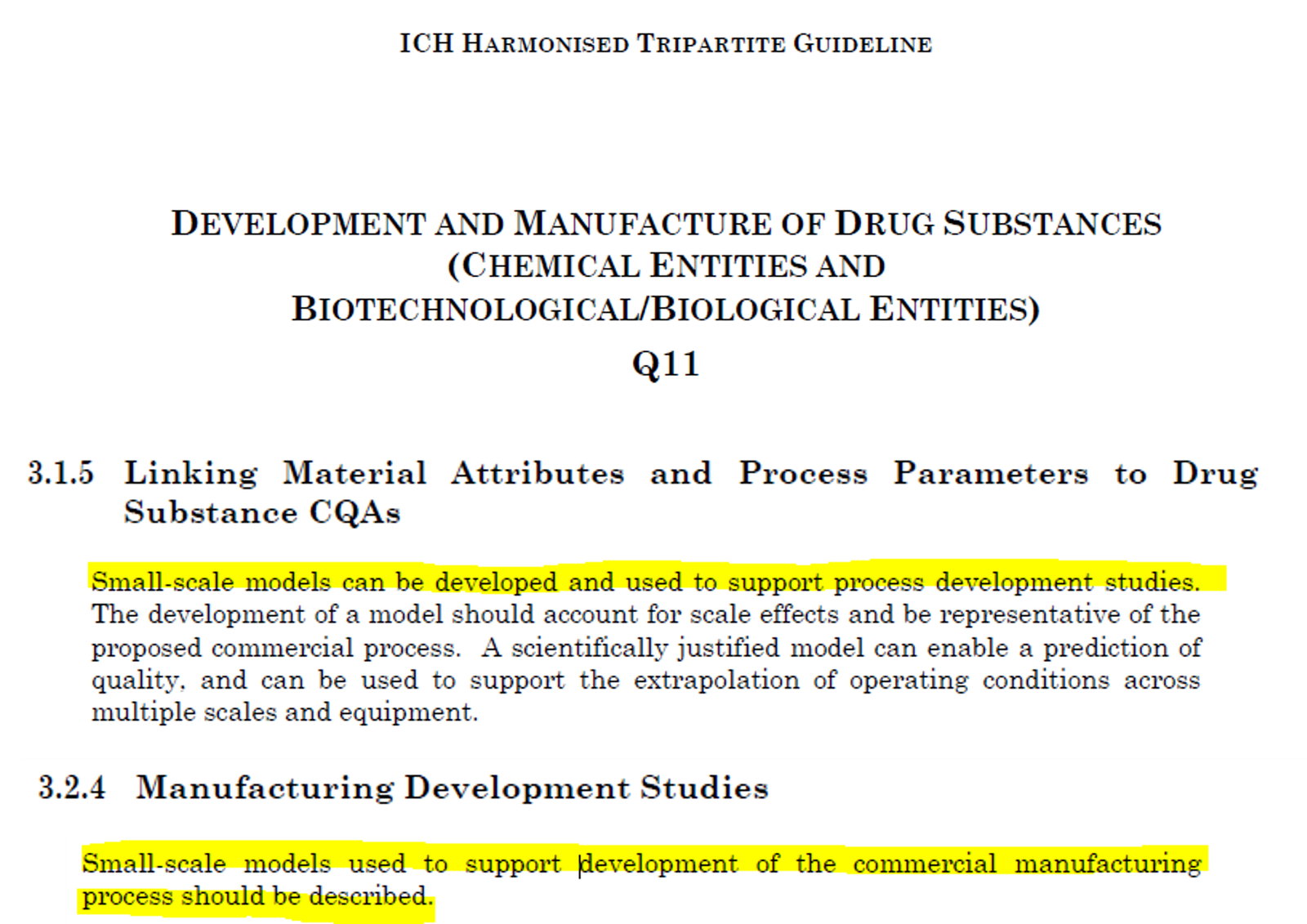 Development and Manufacture of Drug Substances