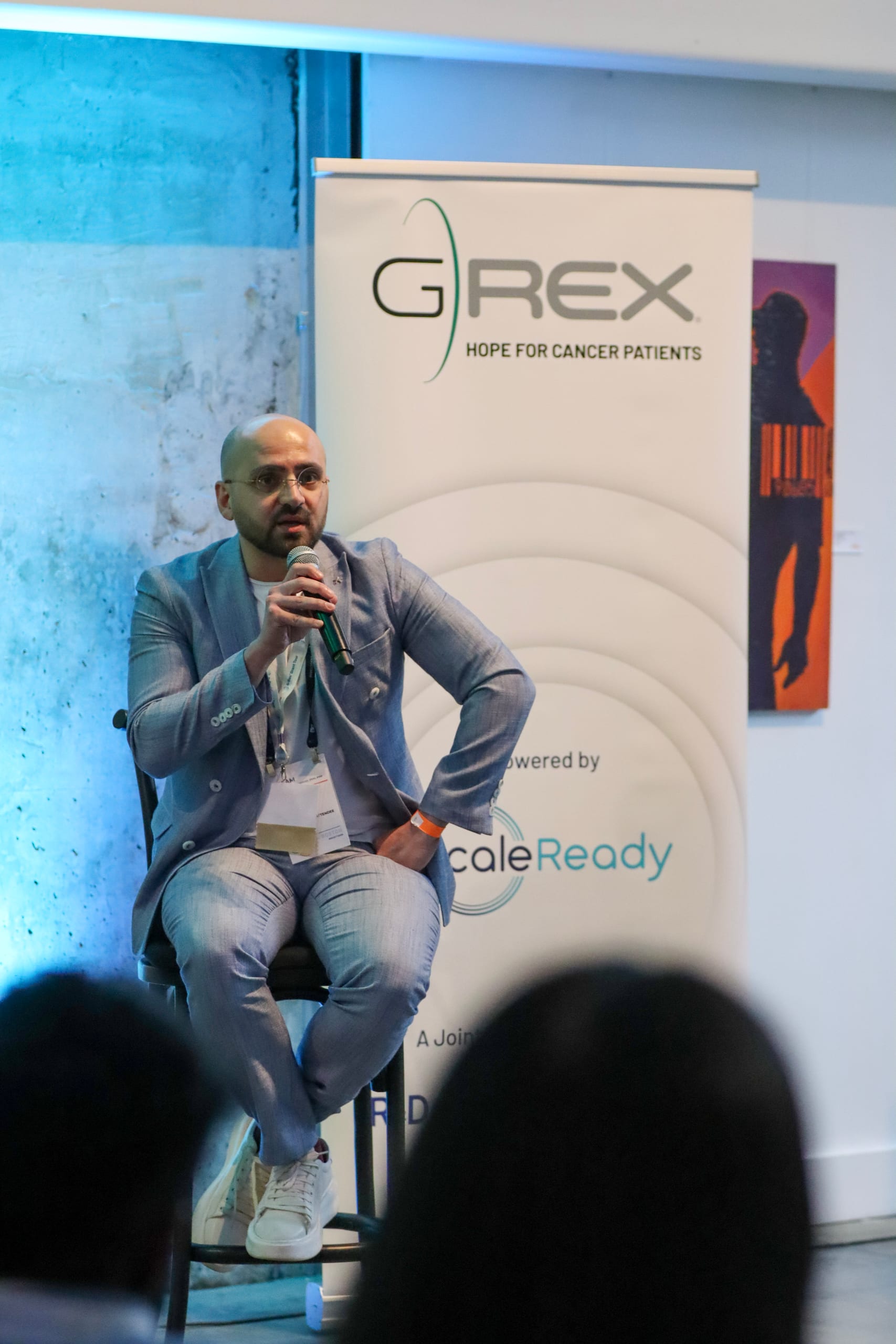 Dr. Meisam Naeimi of Cincinnati Children’s Hospital at the G-Rex Grant Tour in Boston, MA, on May 11, 2026.