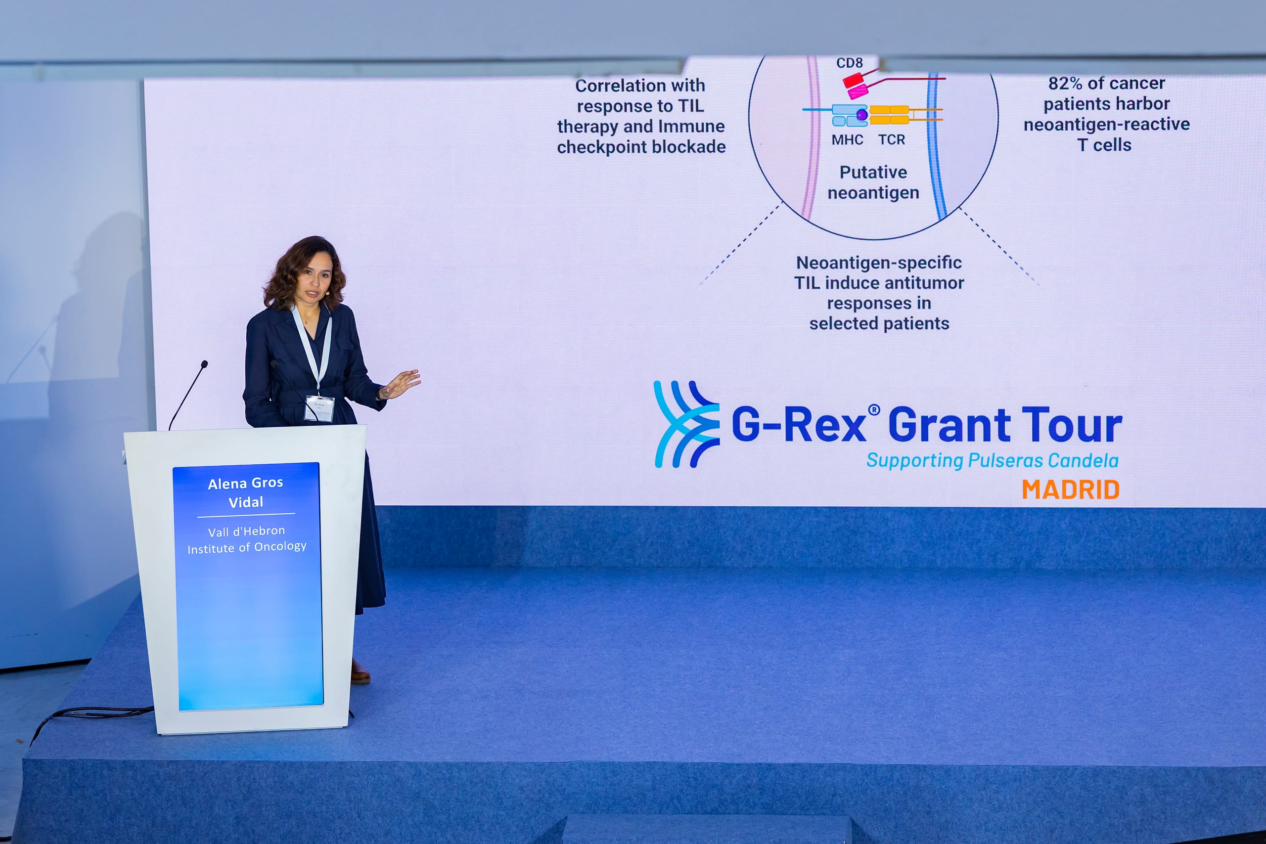 Dr. Alena Gros Vidal of Vall d’Hebron Institute of Oncology (VHIO) at the G-Rex Grant Tour in Madrid, Spain, on June 25, 2026.