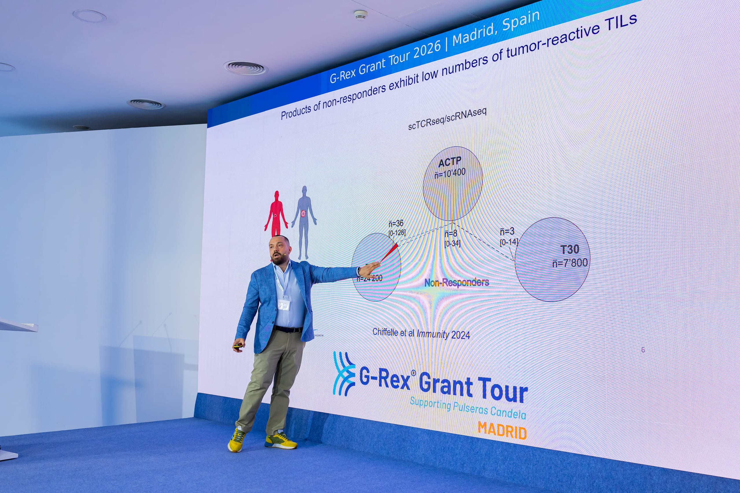 Dr. Pierpaolo Ginefra of Ludwig Institute for Cancer Research, Lausanne, at the G-Rex Grant Tour in Madrid, Spain, on June 25, 2026.