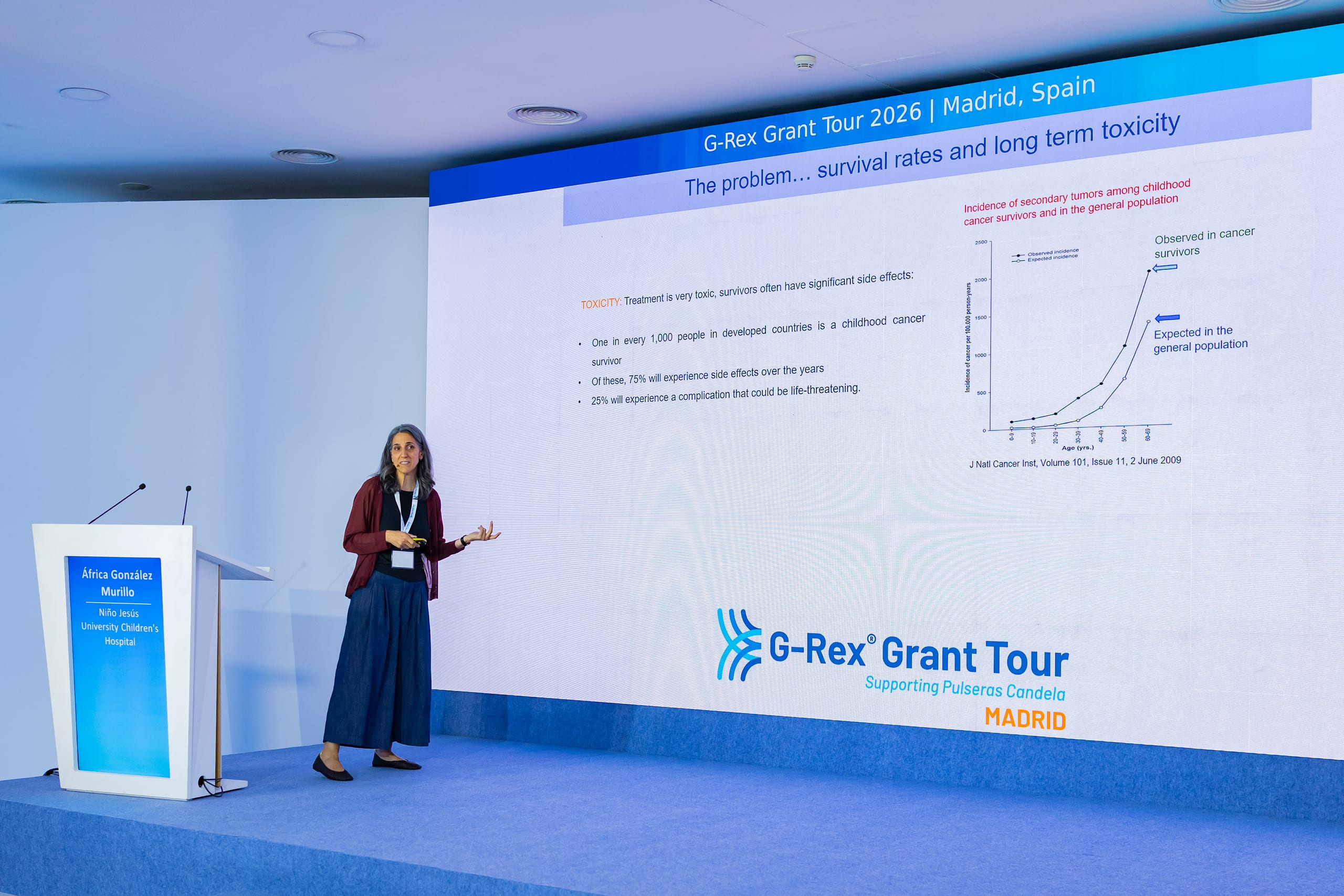 Ms. África González Murillo of Hospital Infantil Universitario Niño Jesús at the G-Rex Grant Tour in Madrid, Spain, on June 25, 2026.